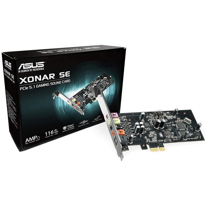 Terbaru Asus Xonar Se 5.1 Pcie Pci Express Gaming Sound Card Hi-Res 116Db
