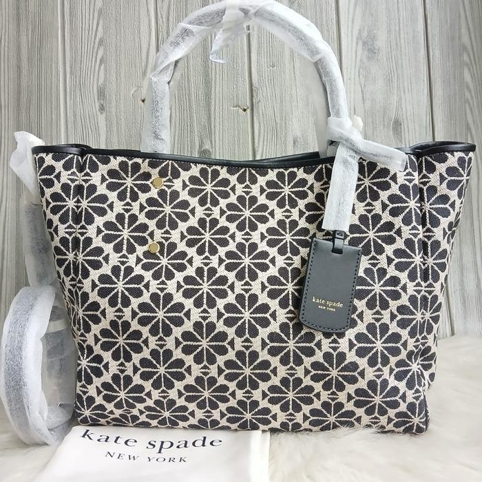 TAS BRANDED Flower jacquard sand multi medium tote