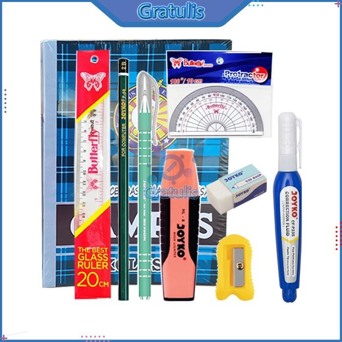 

ASLI 1 SET PERLENGKAPAN ALAT TULIS SEKOLAH [SMP/SMA/KULIAH] / PAKET ALAT TULIS SEKOLAH /