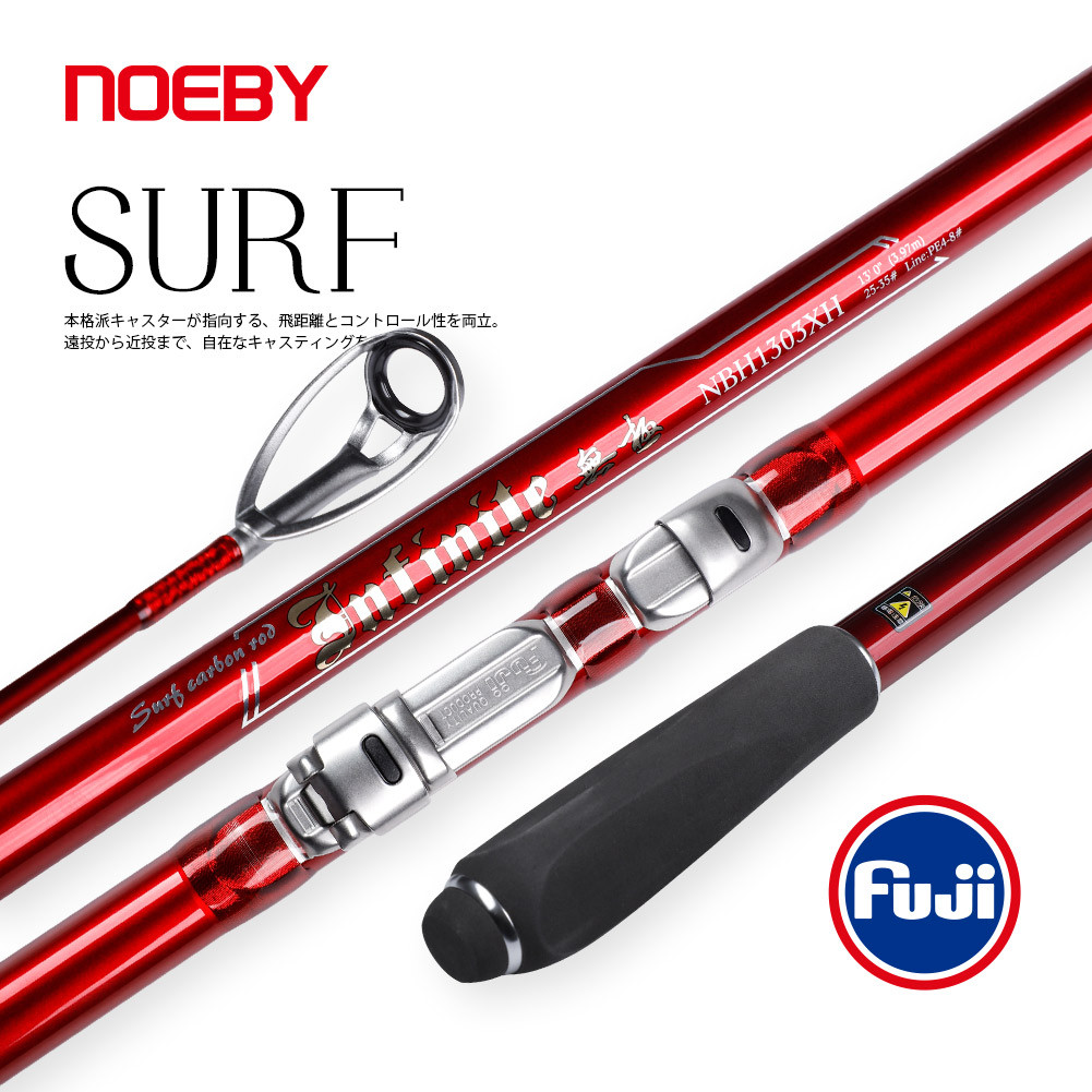Noeby-Surfcasting Fishing Rod, 3 Sections, Super Hard Rod, Beach Saltwater Fishing Rod, 3 Sections, 
