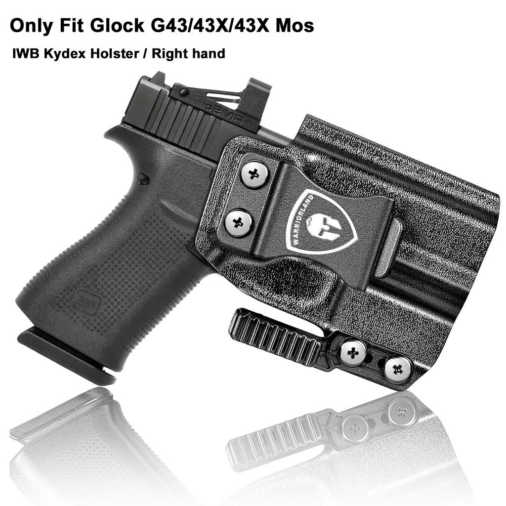 Only Fit Glock 43/43X/43X MOS,IWB Kydex Holster with Claw Attachment and Optic Cut,Match optical sig