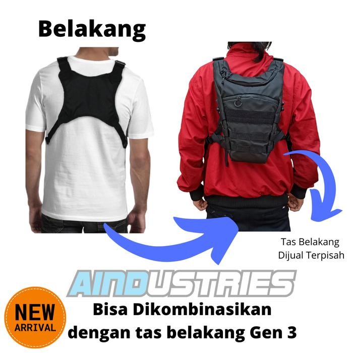 Vest Bag Rompi Rider Touring Model Taktis Vest Pria Motor Biker