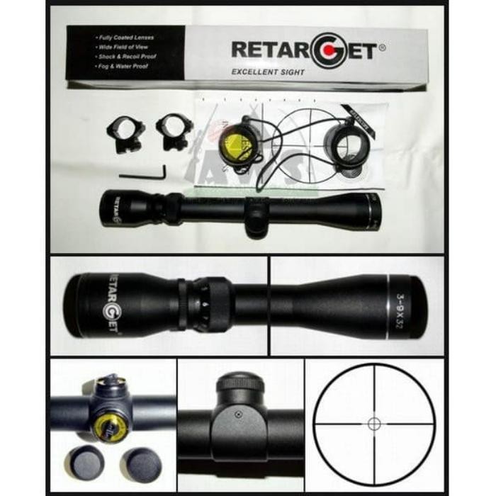 TELESKOP / TEROPONG RIFLESCOPE RETARGET 3-9 x 32E