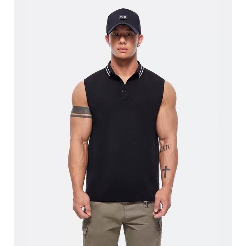 KAOS TANKTOP BERKERAH FASHION KEREN BAGUS PRIA