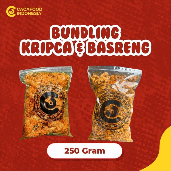 

BUNDLING KRIPCA 250GR + BASRENG 250GR CACAFOOD Cemilan Snacks Pedas Keripik Makanan basreng viral