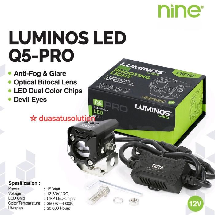 LUMINOS LED SHOOTING LIGHT Q5 LAMPU SOROT 2 WARNA WHITE YELLOW