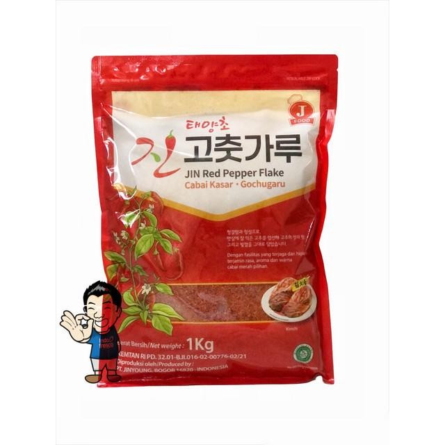 

Jin Red Pepper Flake- Gochugaru For Kimchi -Bubuk Cabai Kasar 1 Kg