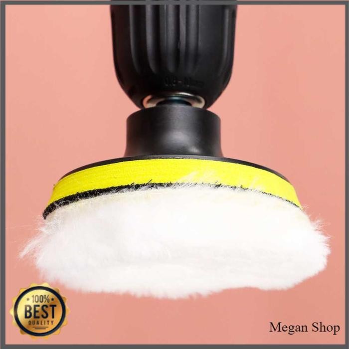 Alat Poles Mobil Bisa dengan Bor atau Mesin Gerinda Tangan Polisher Pad Wol Poles Wax Body Mobil *