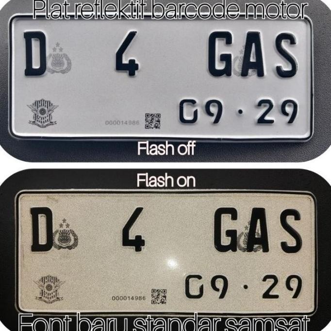 Plat Nomor Motor/Reflektif/Bare *