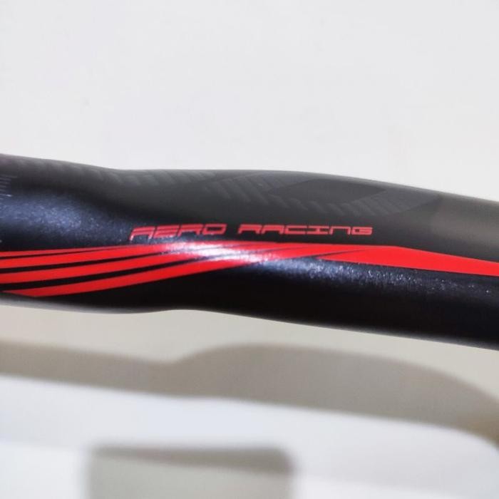 Handlebar Dropbar Mosso Aero Racing Alloy Pipih Gepeng Lebar 42Cm /