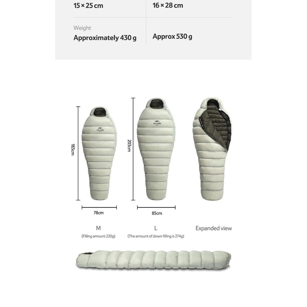 Sleeping Bag Firework Down Bulu Angsa Naturehike Nh21Yd001 Ultralight