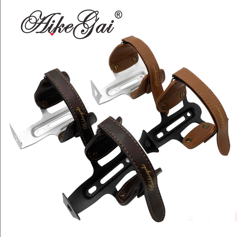 Bicycle Water Bottle Cage Vintage Bicycle Bottle Holder/ Adjustable Velcro PU Bottle Holder Bike