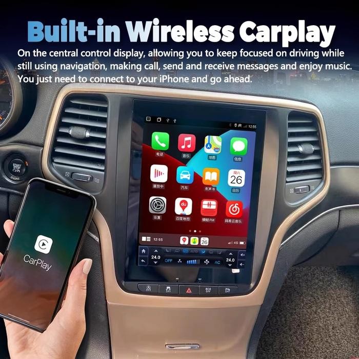 2Din Android Screen Car Radio For JEEP Grand Cherokee 2014 2023