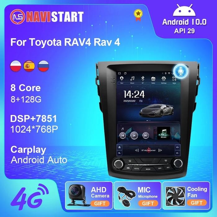 NAVISTART Tesla Style Android 10 For Toyota RAV4 Rav 4 2005-2013 Car