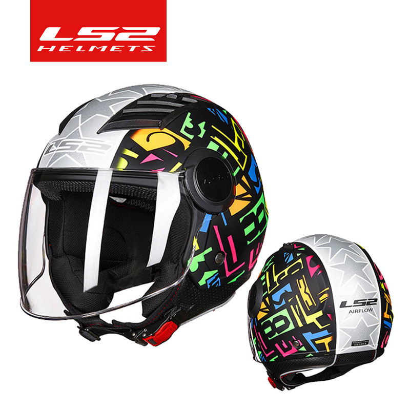 Ls2 Airflow Motorcycle Helmet Ls2 Of562 Open Face Scooter Half Face Motorbike Helmets Casco Moto
