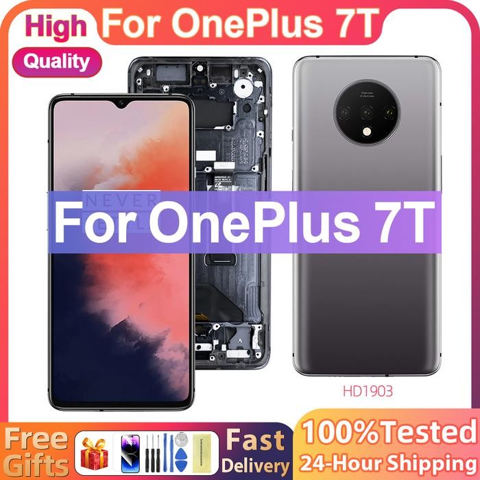 6.55" Super OLED For OnePlus 7T LCD Display Touch Screen Digitizer Assembly Replacement Parts For On