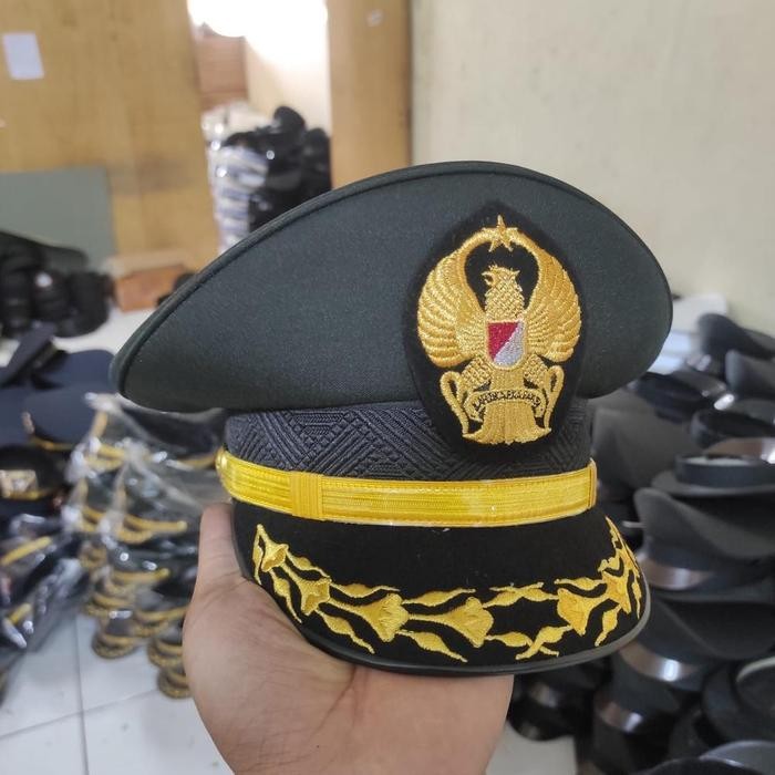 (Sale) Topi Pet Pamen Tni Ad Perwira Menengah Angkatan Darat Pdu Pdh Utama Jaya Ciputat