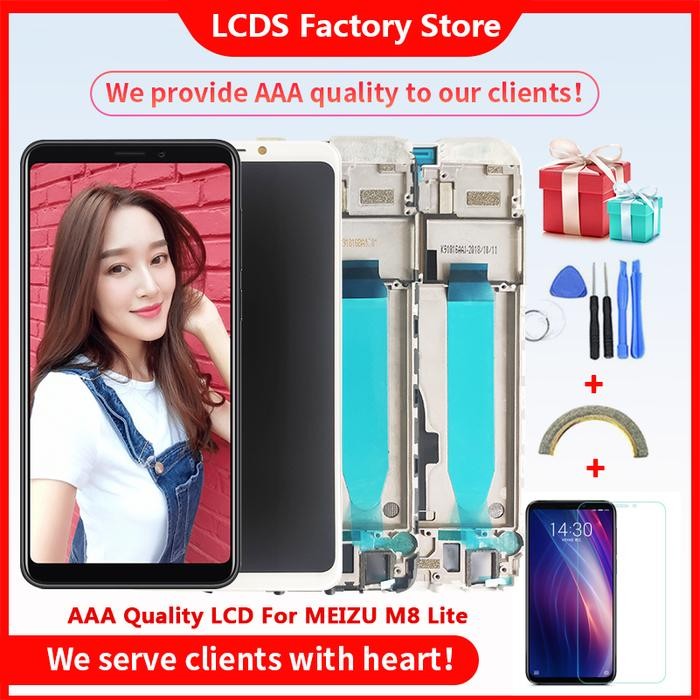 5.7" AAA Quality LCD For MEIZU M8 Lite Lcd With Frame Display Screen Touch Screen For MEIZU M8 Lite 