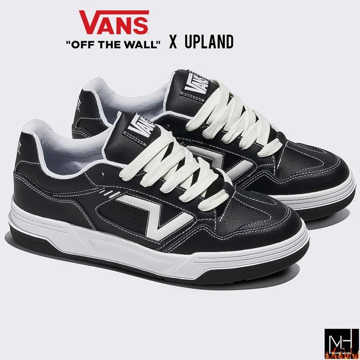 VANS X UPLAND LEATHER BLACK WHITE ORIGINAL 100%