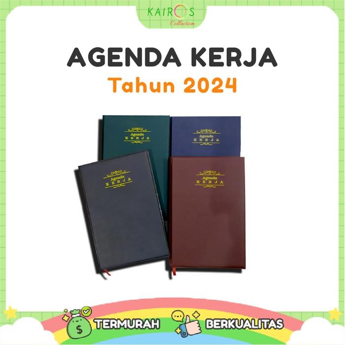 

Buku Agenda Kerja Tahun 2024 Kertas Brown Paper Stationery