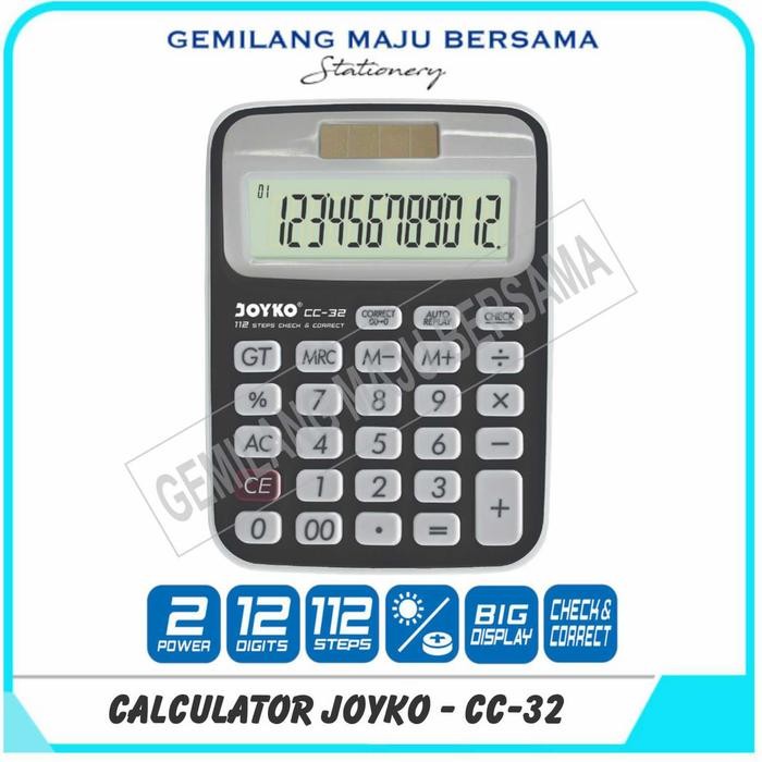 

Calculator / Kalkulator Joyko CC-32 / 12 Digits (Check Correct)
