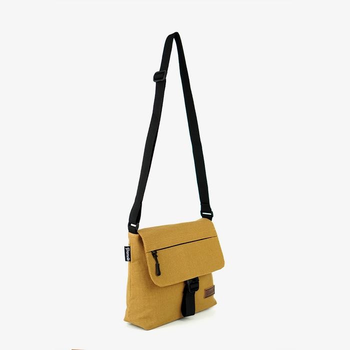 Pamole Tas Selempang Sling Bag Bahan Kanvas Penutup Resleting - Minica Series