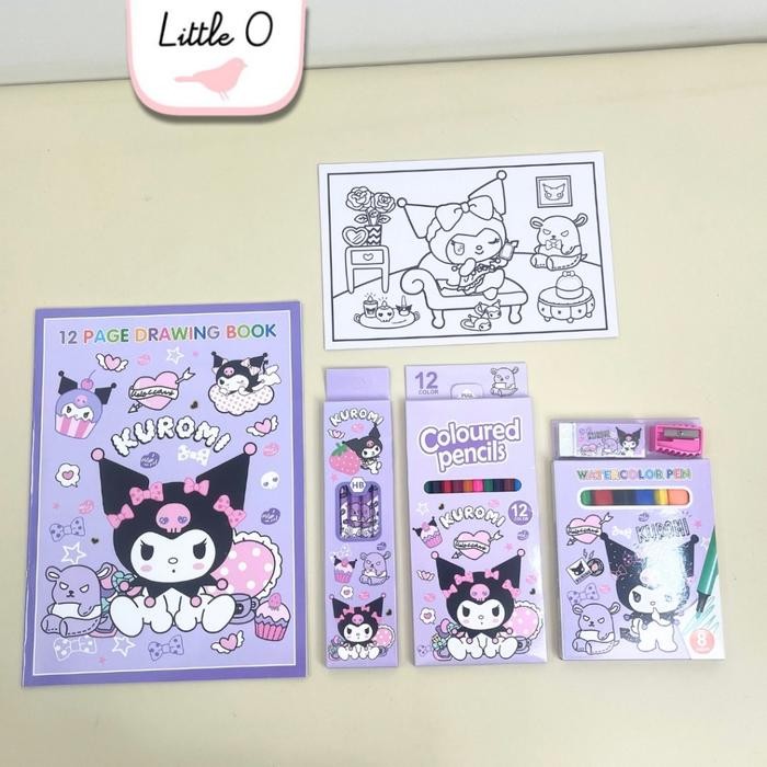 

Sanrio 7In1 Set Alat Mewarnai Anak Lengkap Alat Tulis Set Drawing Watercolor