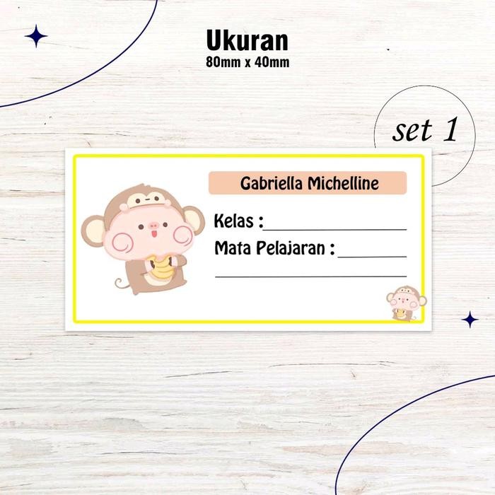 

STIKER NAMA BUKU PELAJARAN BISA CUSTOM NAMA ANAK (ISI 35 PCS) Kulit PU