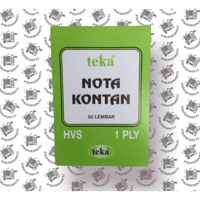 

NOTA KONTAN Kecil 1 PLY x 50 lbr TEKA 1pk-10 biji