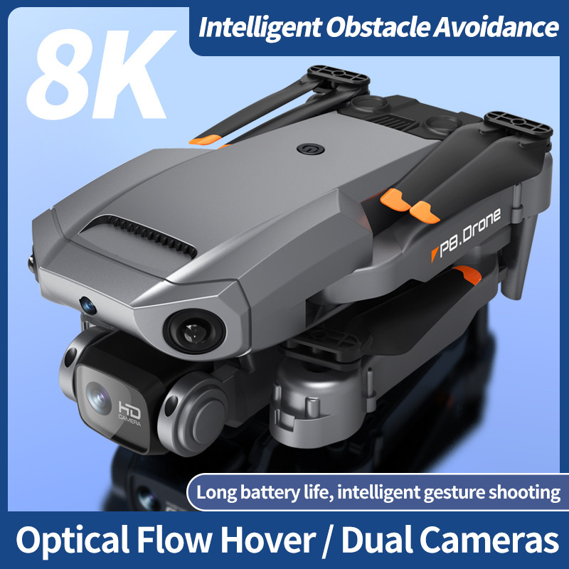 IMPORT New P8 RC Drone with 8K HD Camera Obstacle Avoidance Folding Drone 8K Aerial Photography
