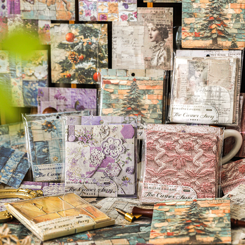

45 pcs Vintage Magazine Material Creative Aesthetic Deco Retro Stationery Supplies Writing Paper