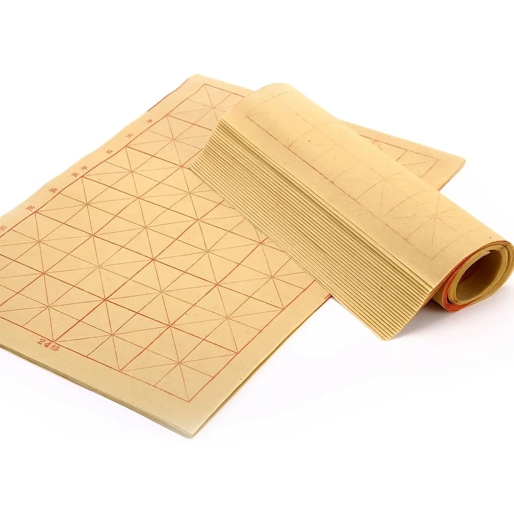

30 Sheets Chinese Calligraphy Brush Ink Writing Grid Sumi Paper/Xuan Paper/Rice Paper for Chinese