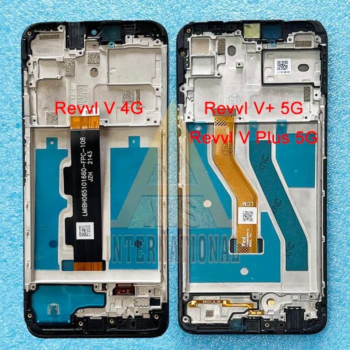 Original For T-Mobile REVVL V+ 5G LCD REVVL V 4G Display Screen Frame Touch Panel Digitizer For T-Mo