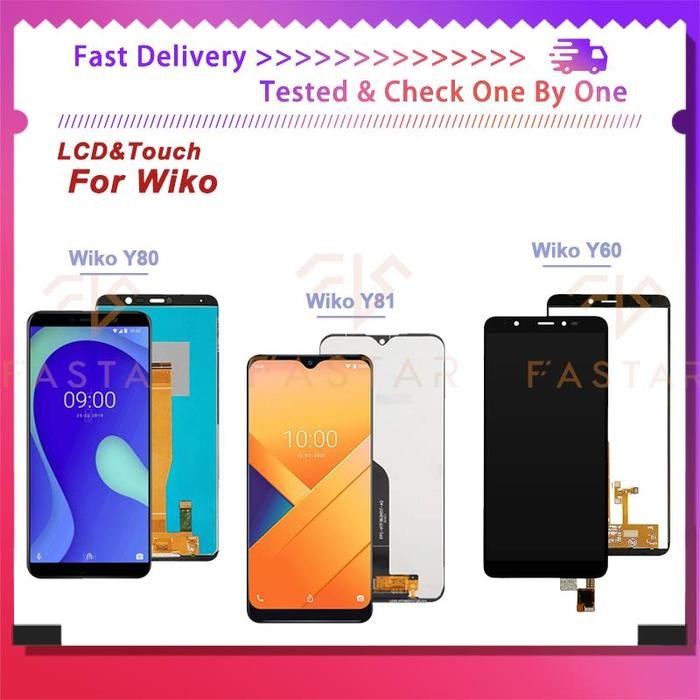 Tested For Wiko Y80 Y81 Y60 LCD&Touch Display Digitizer Assembly Replacement Parts Phone Sensor Scre