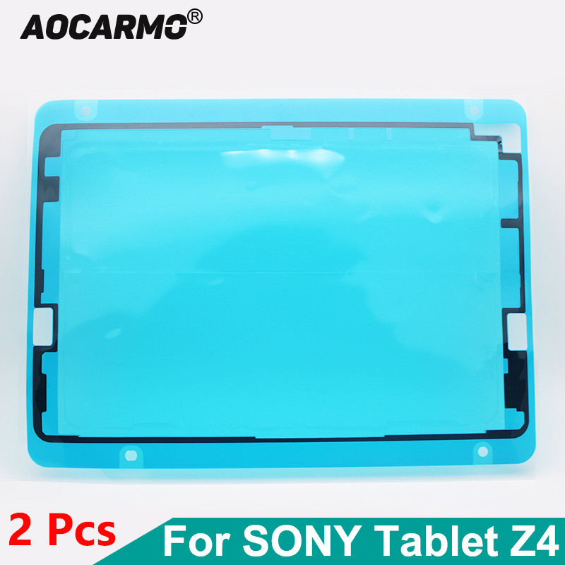 Aocarmo 2Pcs/Lot For Sony Xperia Tablet Z4 SGP771 SGP712 Front LCD Screen Display Sticker Frame Wate