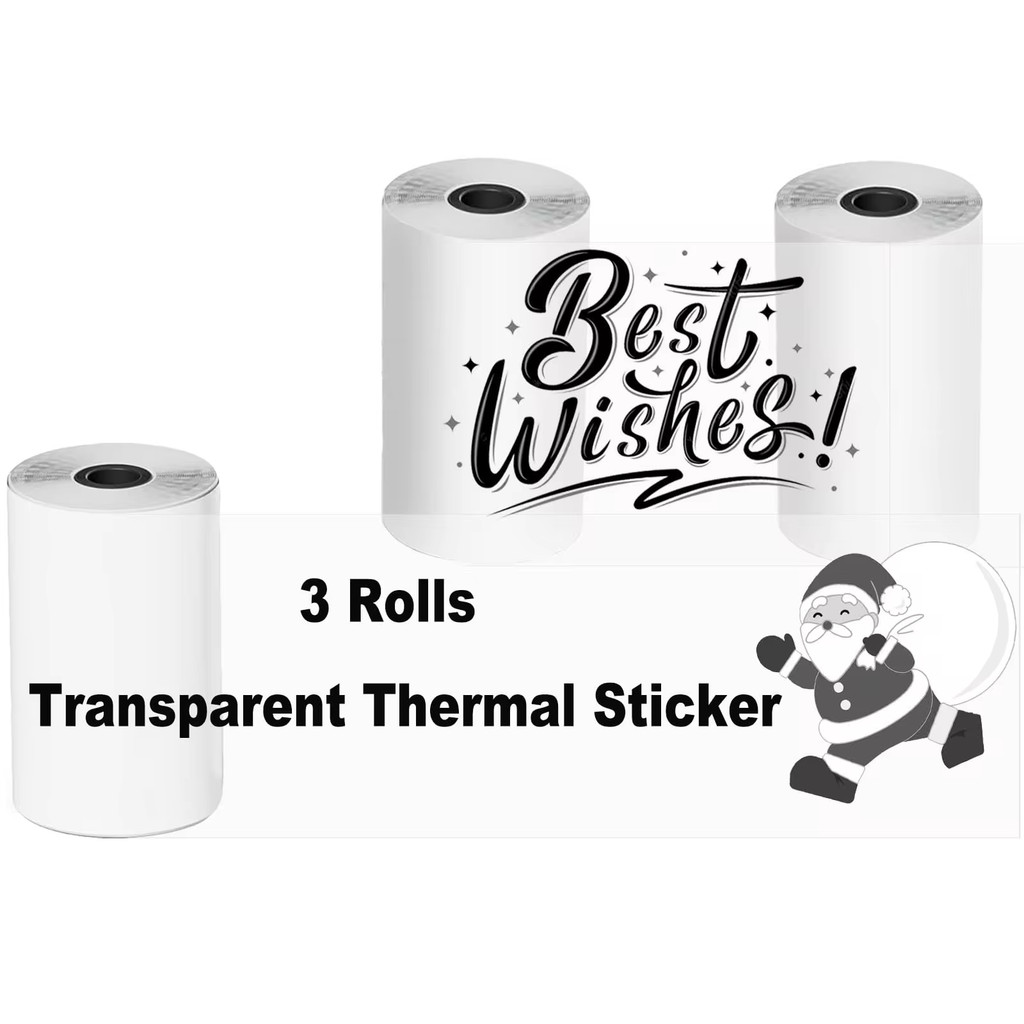 

Transparent Self-Adhesive Thermal Paper for Pocket Printer Thermal Printer Paper for Mini Portable