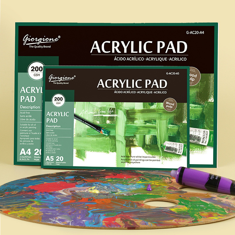 

Acrylic paint book 20 sheets A3/A4/A5 professional oil painting paper special pigment notepad