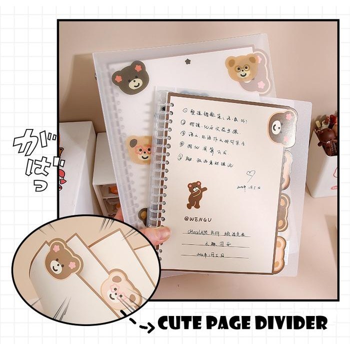

Buku Binder Kuliah A5 B5 Notebook Ring Motif Beruang Bear Mb0136
