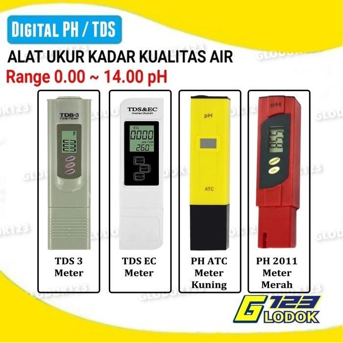 Terlaris Alat Ukur Tester Hidroponik Air Aquarium Kolam Ikan Ph Ec Tds 3 Meter