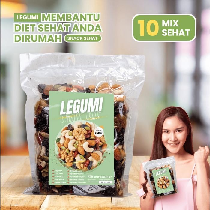 

LEGUMI Trail Mix Cemilan Sehat Diet Buah Kering Original Makanan Kacang Kering Healthy