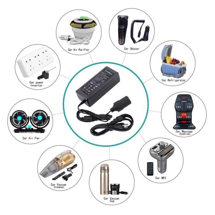 Lighter Adaptor Adaptor 220V AC to 12V DC 10A Socket Adaptor