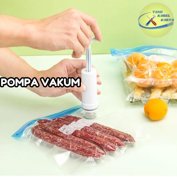 Pompa Sedot Angin Plastik Makanan Plastic Vacuum Makanan Vacuum Plastic Food Bag Manual Pump Kode