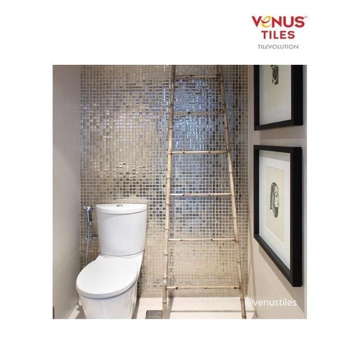 Mosaic Dinding Interior Mozaik Venus DELUXE SILVER