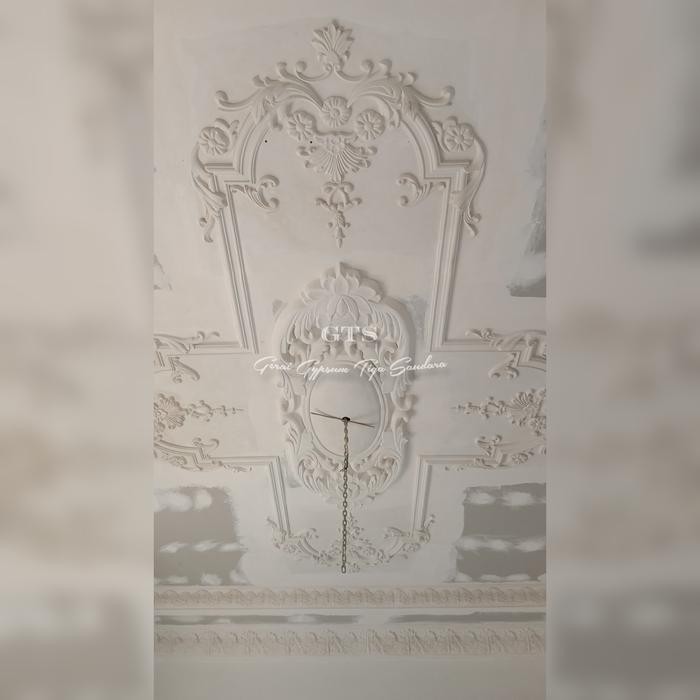 Wall Panel Jumbo 3D - Panel Ornamen Gypsum 3d Motif Liontin 1 set 2pcs