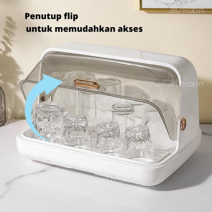 SUNXIN Rak piring Plastik S06/ Rak Cangkir / Rak Cangkir Gantung / rak piring wastafel