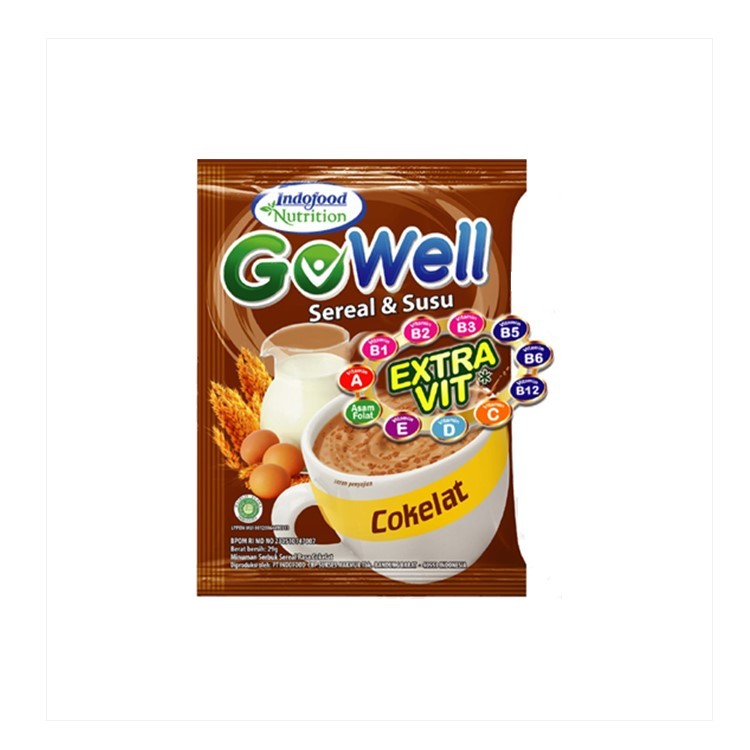 

Gowell Sereal dan Susu Rasa Cokelat 5 x 30 gram