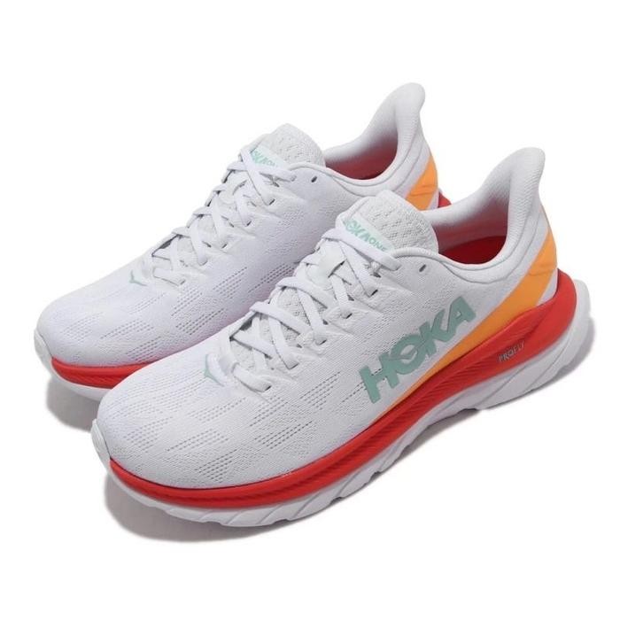 Sepatu Hoka One One Mach 4 White Fiesta