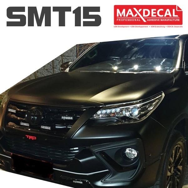 Maxdecal Smt15 Black Satin Matt (Semi Doff) Sticker Premium Car Wrap Stiker Mobil