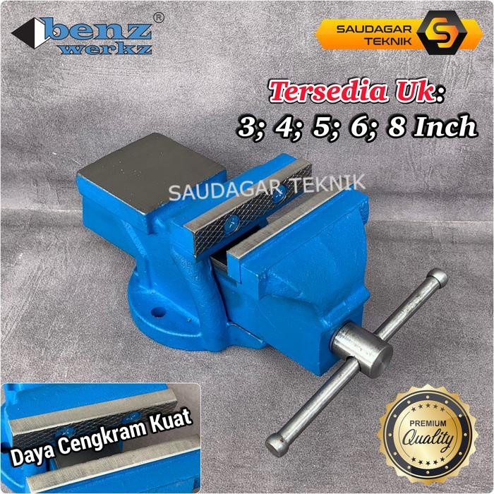Terhemat Catok Meja Ragum 3 4 5 6 8 Inch Penjepit Besi 3" 4" 5" 6" 8" Benz