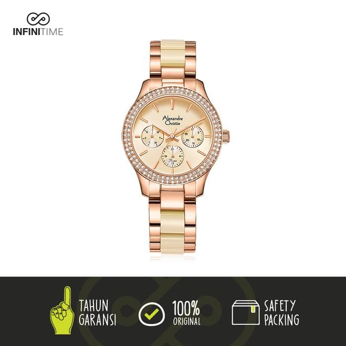 Jam Tangan Alexandre Christie AC 2914 Rosegold Soft Rosegold Wanita